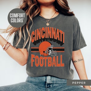 Cincinnati Football vintage Style confort couleurs Cincinnati Bengals chemise pour femme Bengals rétro chemise cadeau pour elle surdimensionné Boho Bengals