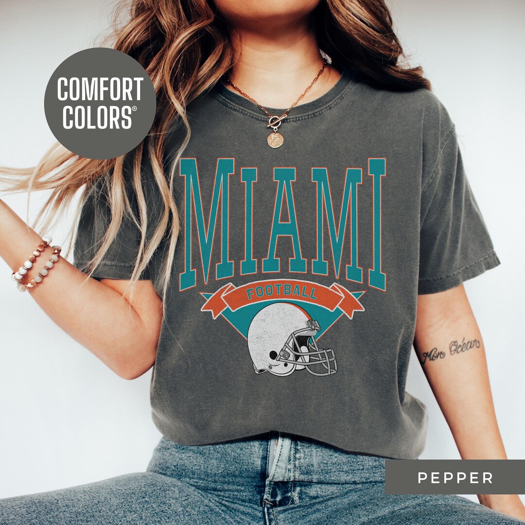 Vintage Style Miami Football Comfort Colors Miami Dolphins Shirt for ...