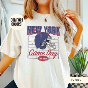 New York Football Vintage Style Comfort Colors New York Giants Shirt For Women Retro Giants Shirt Gift For Her Oversized Giants Boho