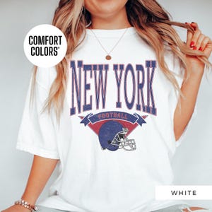 Vintage Style New York Football Comfort Colors New York Giants Shirt For Women Retro Giants Shirt Gift For Her Oversized Giants 90&#39;s