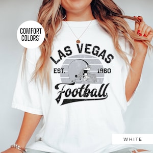 Comfort Colors Las Vegas Vintage Shirt Cute College Las Vegas Raiders Shirt For Women Retro Raiders Shirt Gift For Her Oversized Raiders