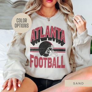 Atlanta Football Vintage Atlanta Falcons Crewneck Sweatshirt For Women 90&#39;s Style Falcons Sweatshirt Gift For Falcons Football Sweatshirt