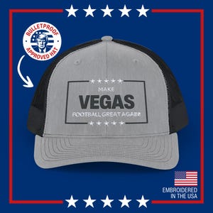 MAGA Las Vegas Raiders Gift Trump Raiders Embroidery Hat Raiders Apparel for Republican Funny Donald Trump Raiders Merch Game Day Hat