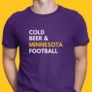 Minnesota Vikings Shirt | Vikings Cold Beer Drinking Shirt | Game Day Football Shirt | Funny Vikings Women Men Tee | Vikings Game Day Shirt