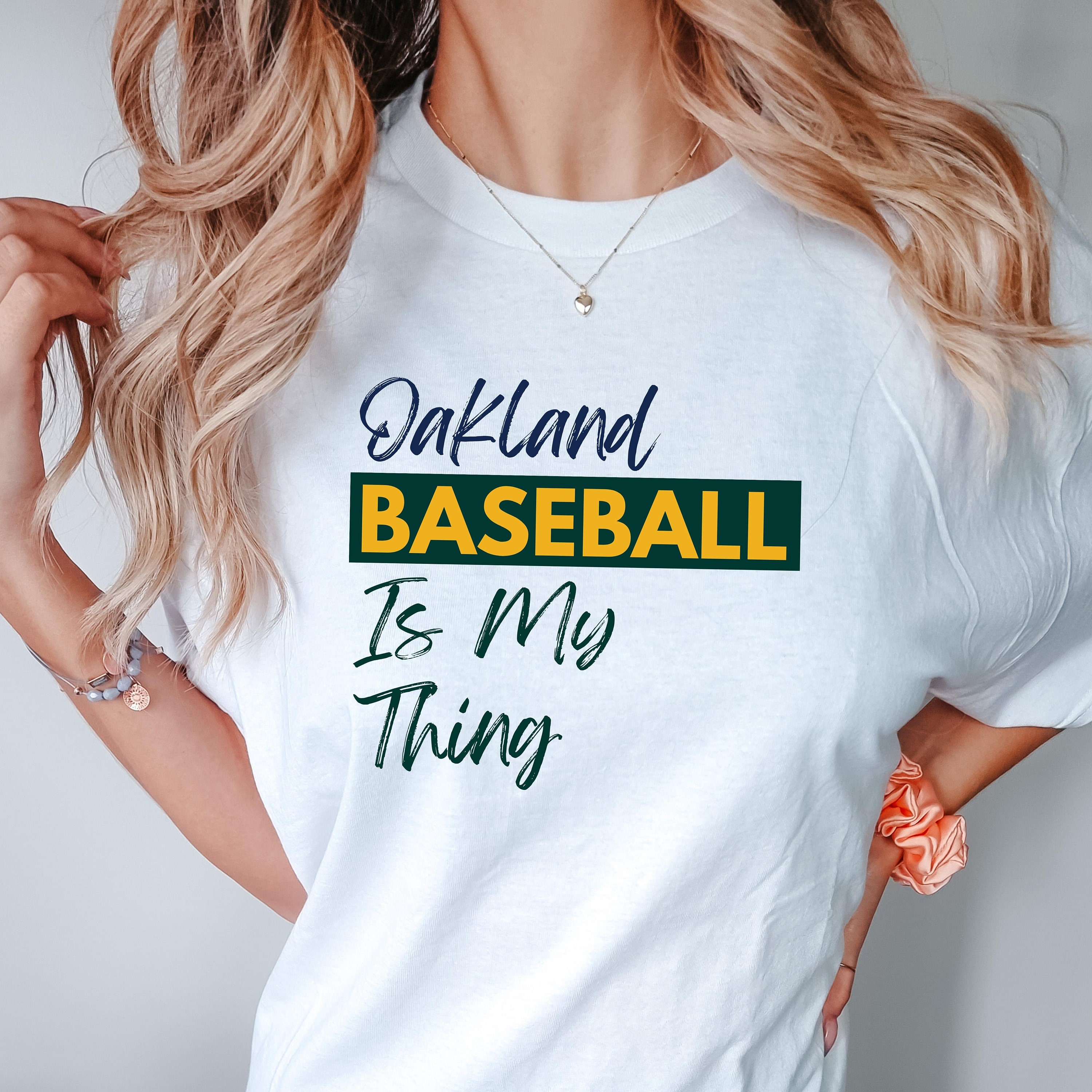 Womens Touch Green Oakland Athletics Hail Mary Back Wrap Space-Dye V-Neck  T-Shirt