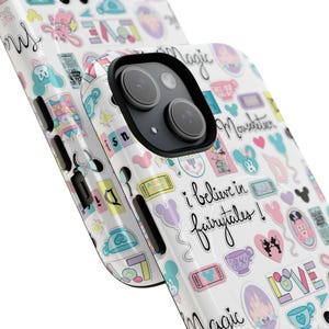 Hardshell Disney World Disneyland Girly iPhone Case, Tough Magnetic Cases, Fun Protective MagSafe Cover, Disney Lover Gift, Phone image 2
