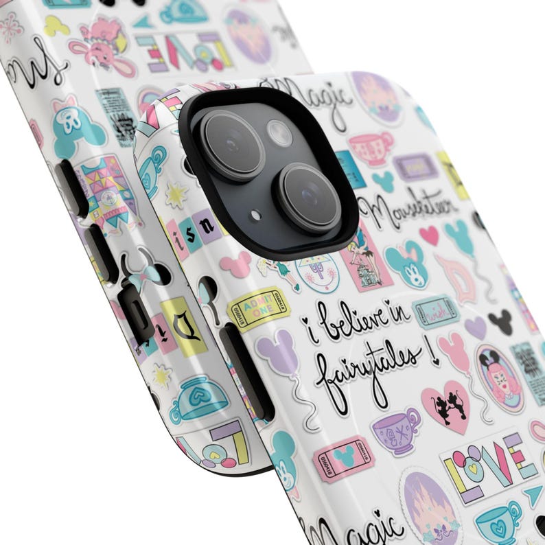Hardshell Disney World Disneyland Girly iPhone Case, Tough Magnetic Cases, Fun Protective MagSafe Cover, Disney Lover Gift, Phone image 2