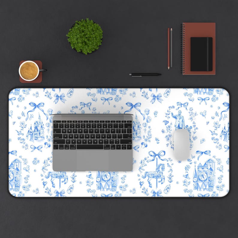 Disney Mickey Minnie Desk Mat, Neoprene Mouse Pad for Computer, Cute Gaming Accessories image 4