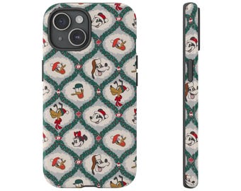Disneyfigur Jul Tåligt Telefonskal - iPhone Samsung Hårt Skal, Julklapp, Skyddsskal, Festligt Tech-tillbehör, Jul