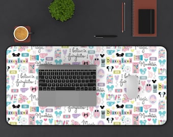 Disney Mickey Minnie Desk Mat, Neoprene Mouse Pad for Computer, Cute Gaming Accessories