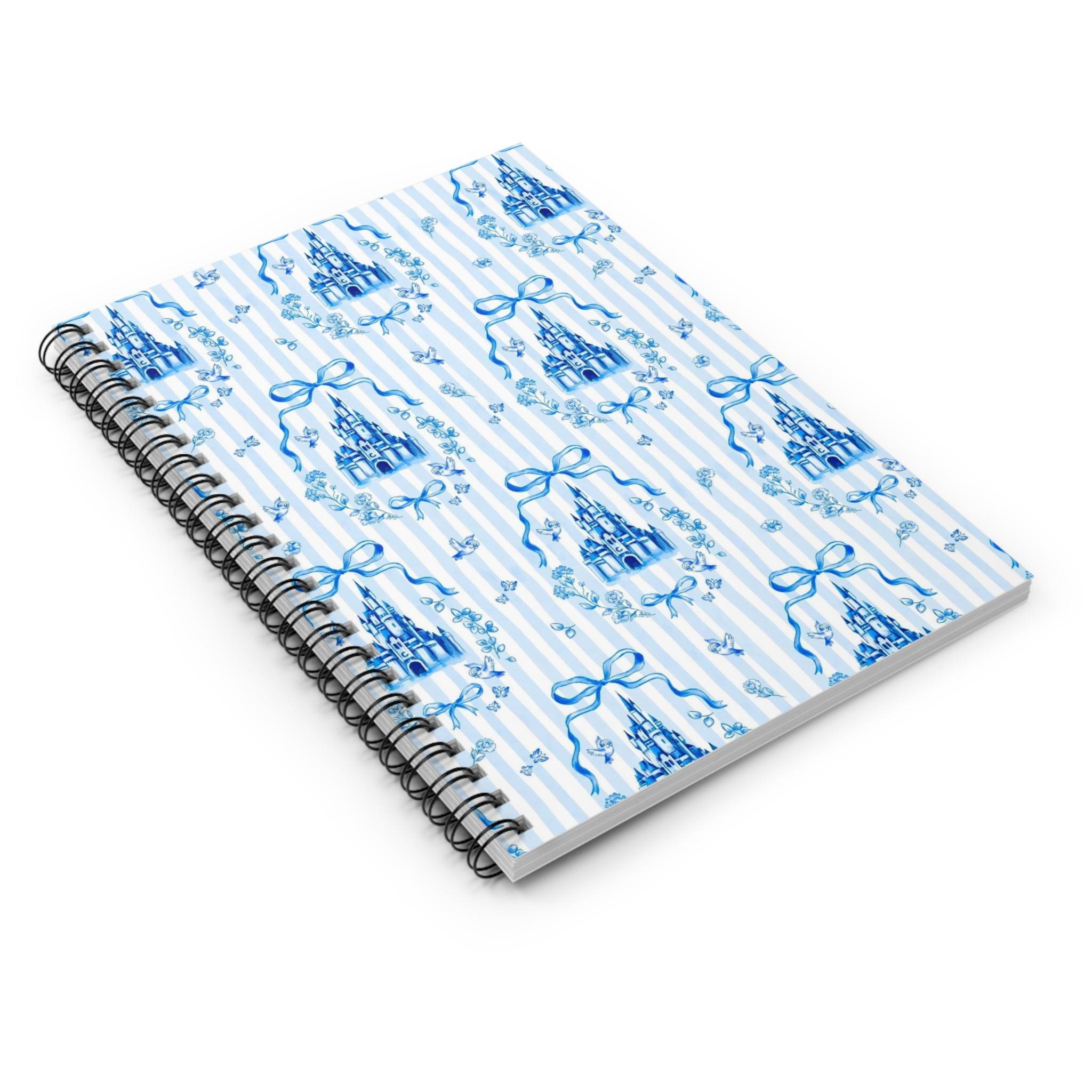 Mickey Mouse Castle Bow Pattern Notebook | Spiral Ruled Journal - Etsy