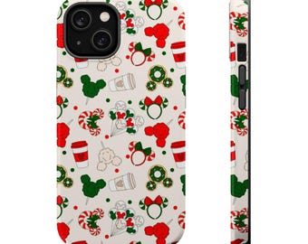 Disney Christmas MagSafe iPhone Case, Holiday Phone Cover, Festive Disney Phone Accessories, Xmas Mickey Mouse Case, Cute Cartoon Phone