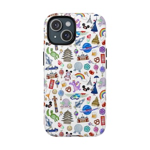 Disney Epcot Icons Tough Case - Hardshell Phone Case for Disney Fans, iPhone and Samsung, Mickey Mouse, Disney World, Disney Phone Cover