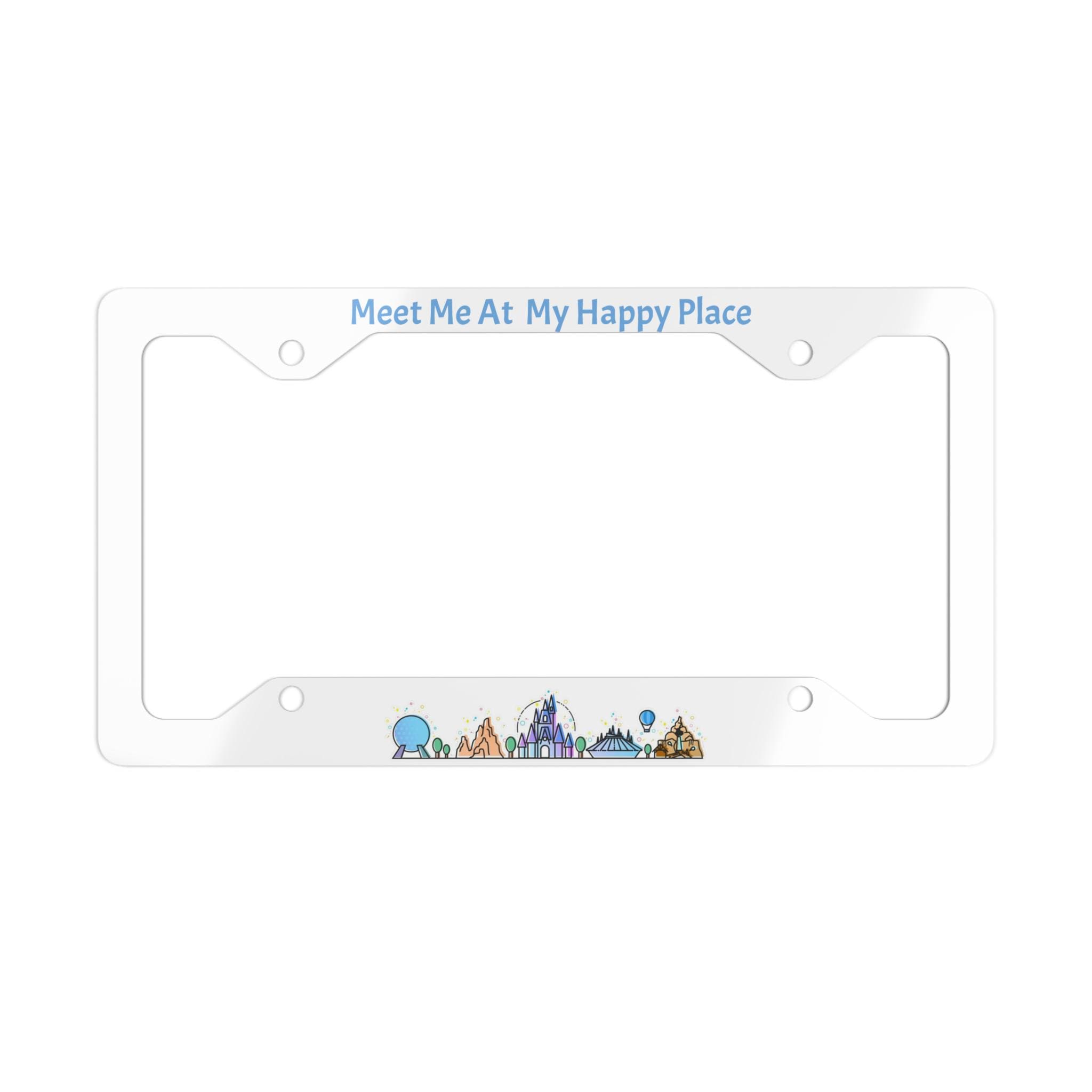 Disney World License Plate Frame, Happy Place Car Accessory