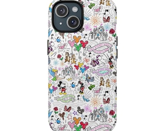 Magnetic PhoneCase, Disney Character Print Tough Phone Cover, Gift for Disney Fans, Hardshell iPhone Samsung Case, Protective, Mickey