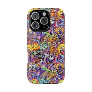 Tough Cases, Disney Figment Epcot iPhone Samsung Phone Case, Hardshell Protective Cover, Cool Tech Accessories, Theme Park Lover Gift, Fun