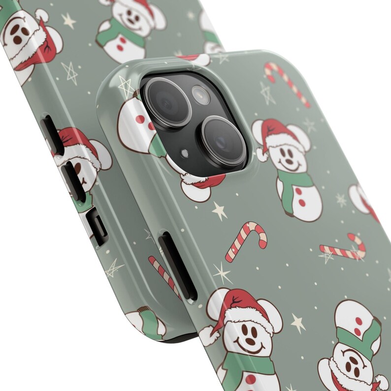 Jul Musse Pigg Snögubbe Tufft Telefonskal, Holiday Disney Samsung iPhone Hårt Skal, Julklapp, Julklapp, Skyddande bild 2