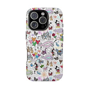 Custodia per telefono MagSafe Disney Mickey Minnie, custodia rigida per iPhone Samsung, custodie resistenti per telefono, stampa del personaggio, regalo per i fan Disney, protettiva