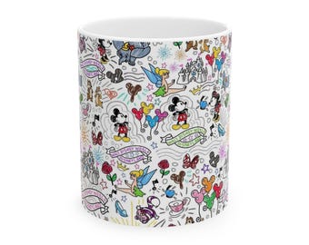Taza de cerámica de Mickey Mouse de Disney, regalo mágico para niños y adultos, perfecta para cumpleaños, fiestas, decoración del hogar y amantes del té y el café.