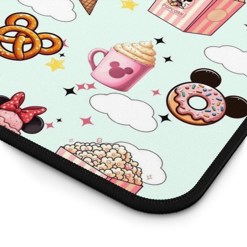 Mickey-Shaped Snack Neoprene Desk Mat | Cute Mouse Pad image 7