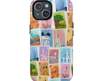 Funda rígida de Disney World, Disneyland, Disney World, funda para iPhone, fundas magnéticas resistentes, funda protectora MagSafe divertida, regalo para amantes de Disney, teléfono