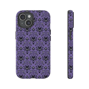 Haunted Mansion Wallpaper iPhone Case, Disney iPhone Samsung Cover, Ghost Phone Protector, Spooky Pattern Phone Shell, Horror Mansion Mobile