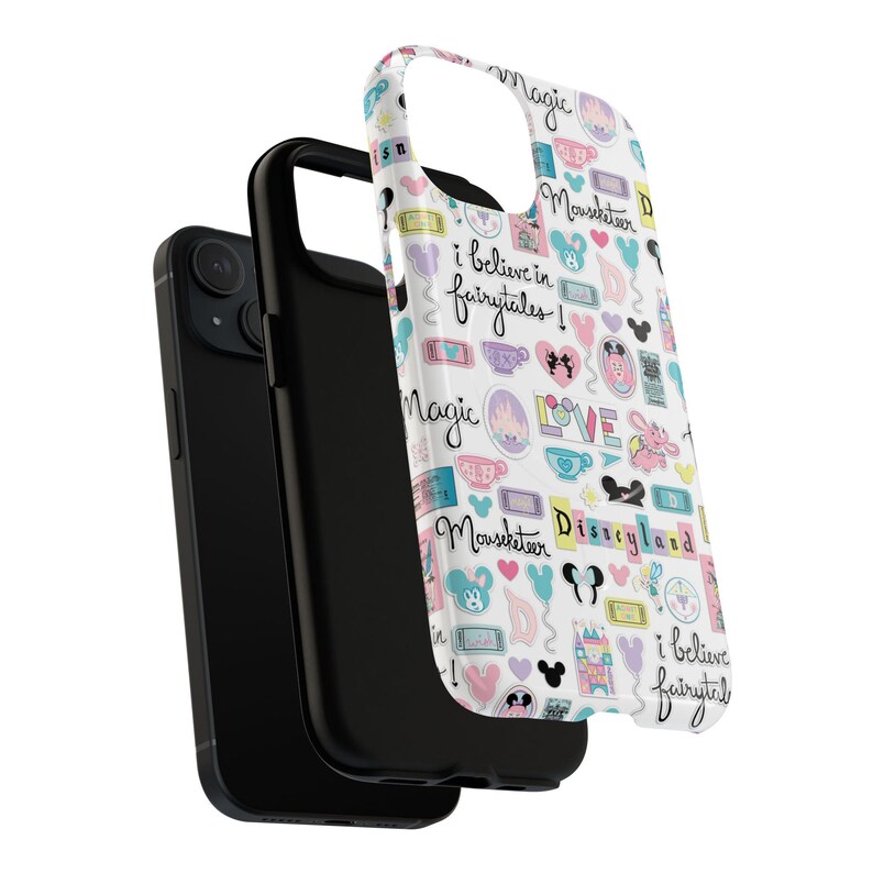 Hardshell Disney World Disneyland Girly iPhone Case, Tough Magnetic Cases, Fun Protective MagSafe Cover, Disney Lover Gift, Phone image 3