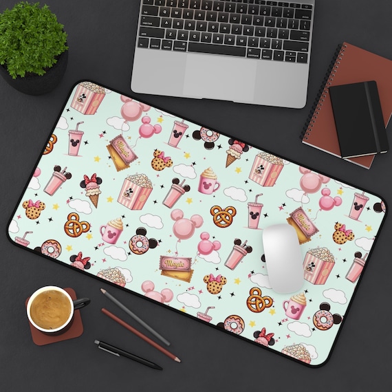 Mickey-Shaped Snack Neoprene Desk Mat | Cute Mouse Pad