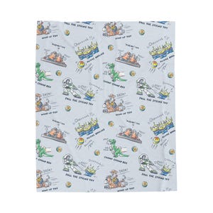 Toy Story characters Velveteen Plush Blanket | Buzz Lightyear Woody throw image 2