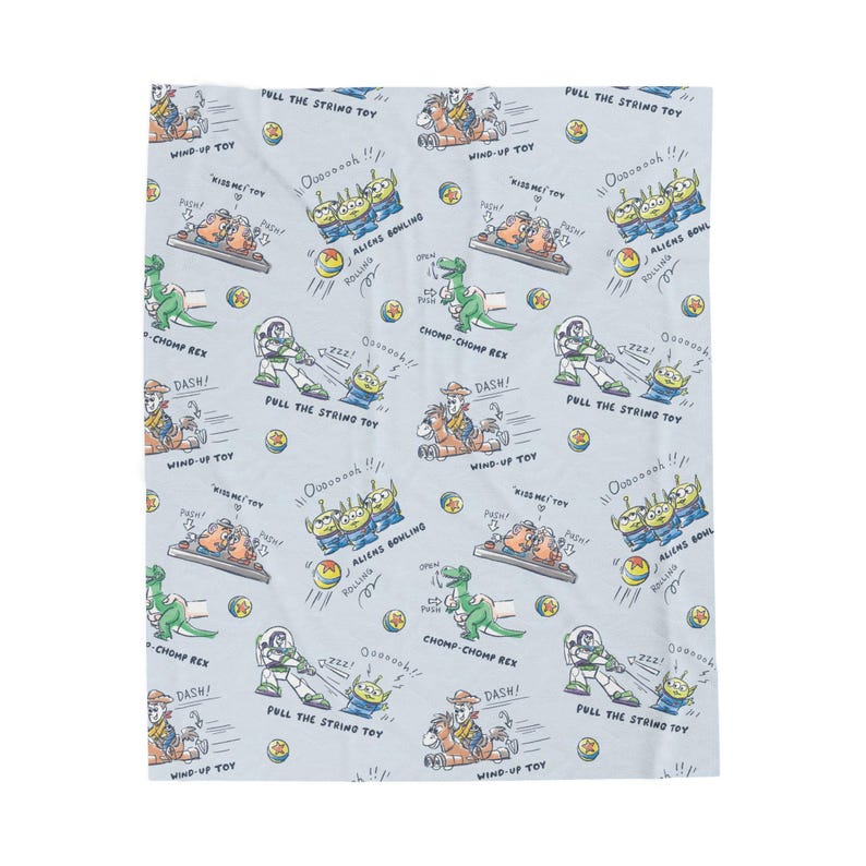 Toy Story characters Velveteen Plush Blanket | Buzz Lightyear Woody throw image 2