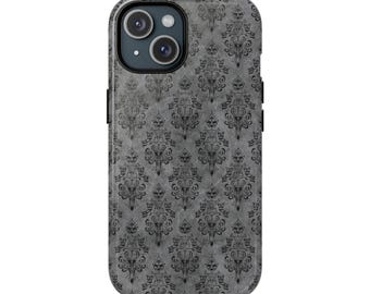Haunted Mansion Wallpaper iPhone Samsung Case, Disney iPhone Cover, Ghostly Phone Protector, Spooky Pattern Phone, Horror Mansion Mobile