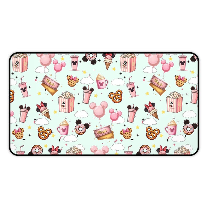 Mickey-Shaped Snack Neoprene Desk Mat | Cute Mouse Pad image 2
