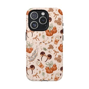 Étuis résistants d'automne, Coque rigide pour téléphone Disney Mickey citrouille, Compatible avec chargeur sans fil festif, Coque de protection, Accessoire d'Halloween