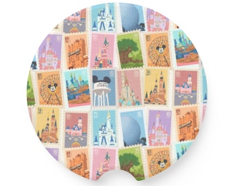 Sottobicchiere per auto in pietra saponaria a tema Topolino Disney, regalo perfetto per gli amanti Disney, decorazione per auto, simpatico sottobicchiere per viaggi in auto, idea regalo divertente