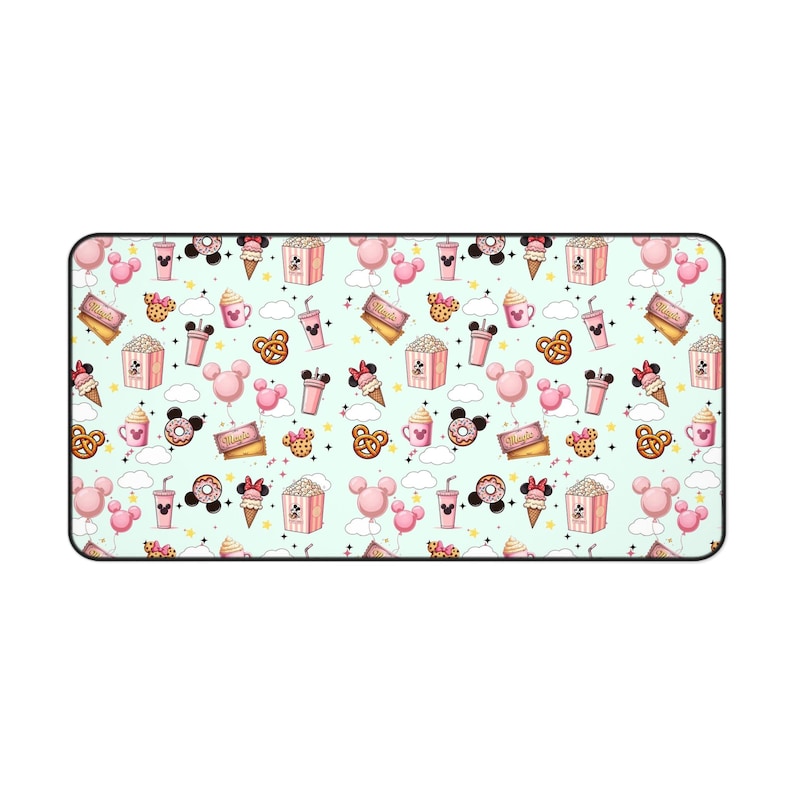 Mickey-Shaped Snack Neoprene Desk Mat | Cute Mouse Pad image 4