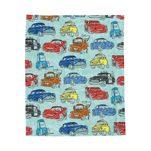 Lightning McQueen Velveteen Plush Blanket | Kids Cars Throw image 2