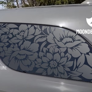 Fits 2011-2025 Dodge Durango Quarter Window Flowers Floral Decal Sticker