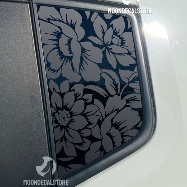 Fits 2015-2023 Jeep Renegade Quarter Window Flowers Floral Decal Sticker