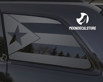 Fits 2011-2022 Jeep Grand Cherokee(Old Body Style) Quarter Window Puerto Rico State Flag Decal Sticker