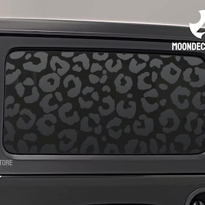Fits 2018-2025 Jeep Wrangler 2 Door Hard Top JL Quarter Window Leopard Cheetah Print Decal Sticker