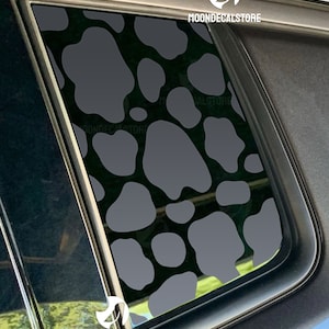Fits 2017-2025 Jeep Compass Quarter Window Cow Print Decal Sticker