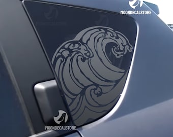 Pour Jeep Compass 2007-2016 autocollant quart de fenêtre vagues de la mer