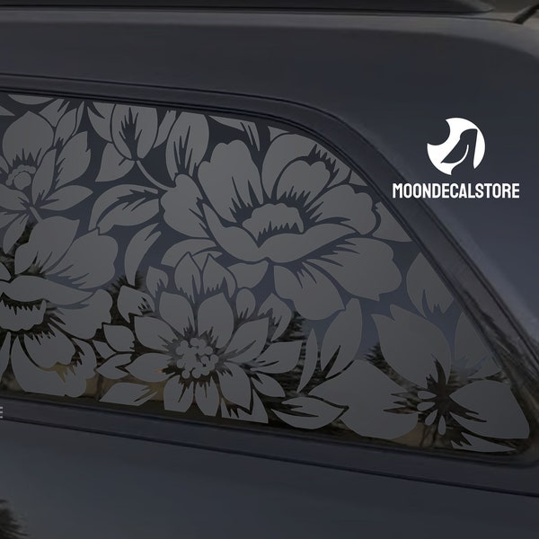 Fits 2011-2022 Jeep Grand Cherokee(Old Body Style) Quarter Window Flowers Floral Decal Sticker