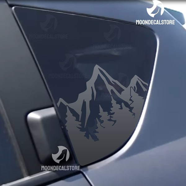 Fits 2007-2016 Jeep Compass Quarter Window Outdoor Mountain Tree Scene Decal Sticker