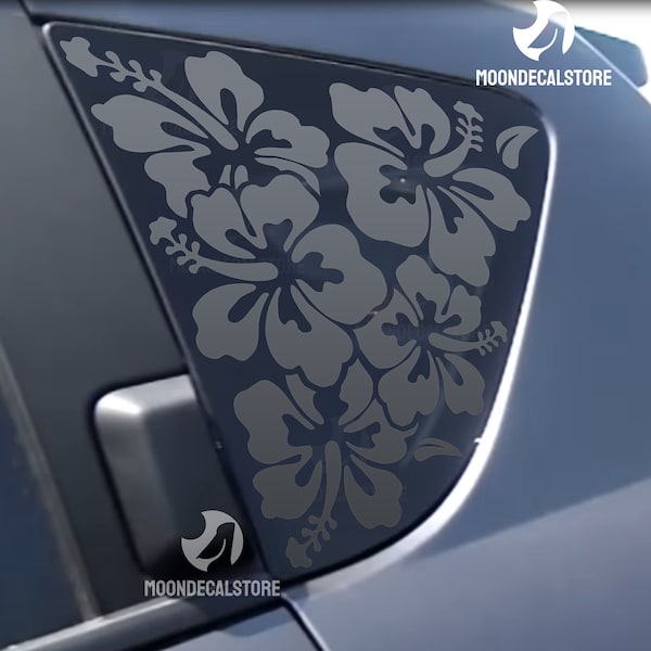 Hibiscus Flower Decals - Vinyl Stickers x 8 or x 16 Hawaiian