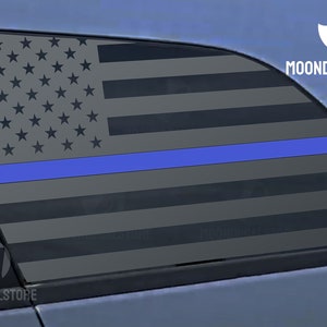 Fits 2009-2020 Dodge Journey Quarter Window American Flag Blue Red Green Thin Line Decal Sticker
