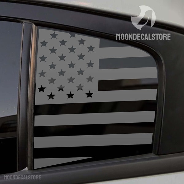 Fits 2011-2023 Dodge Charger Quarter Window American Flag Decal Sticker