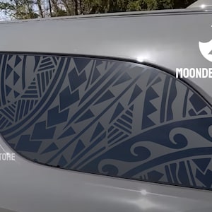 Fits 2011-2025 Dodge Durango Quarter Window Polynesian Tribal Decal Sticker