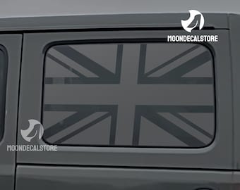 Calcomanía con la bandera británica del Reino Unido, compatible con Jeep Wrangler de 4 puertas JLU de 2018 a 2026.