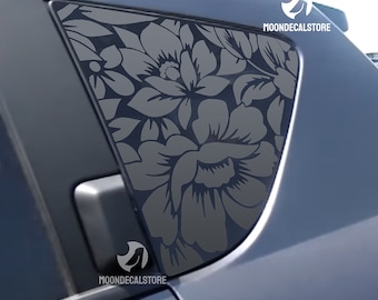Fits 2007-2016 Jeep Compass Quarter Window Flowers Floral Decal Sticker